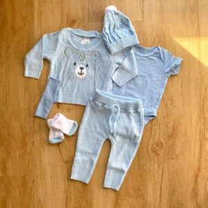 Primer Día Osito Celeste