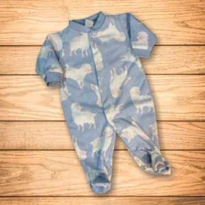 pijama celeste con ovejitas