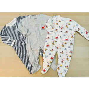 Set de 3 pijamas de algodón