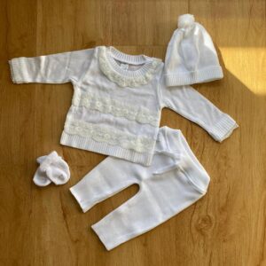 Primer Dia Conjunto Blanco Encaje