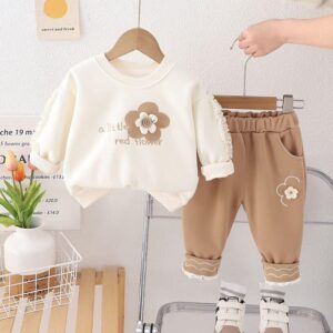 Conjunto Flor Marrón